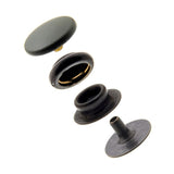 DOT Baby Durable Snap Fastener Set - Cloth - to - Cloth (Matte Black) 0.229 inch Post