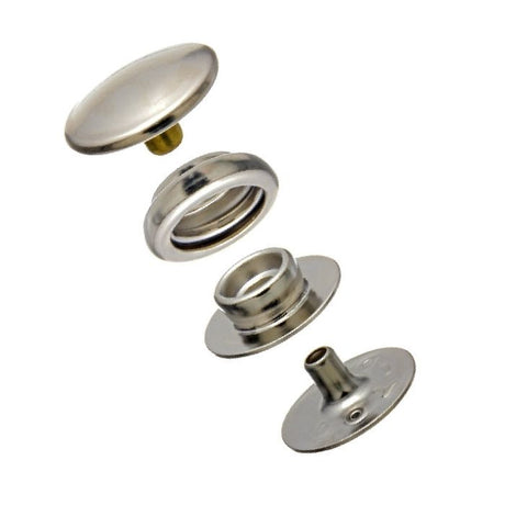 DOT Baby Durable Snap Fastener Set - Cloth - to - Cloth (Nickel - Plated Brass) 0.179 inch Post