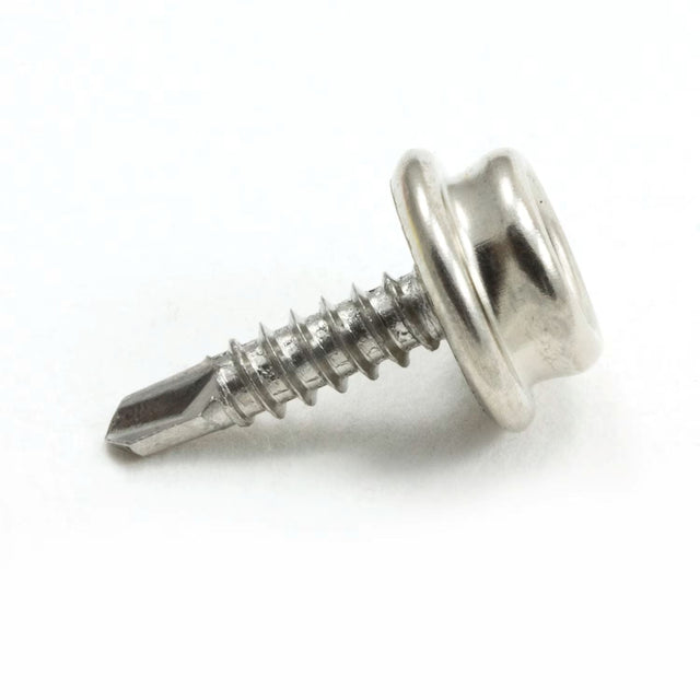DOT Durable Screw Stud 93-X8-103017-1A Nickel-Plated Brass / Stainless Steel Teks Screw 5/8 inch 100 pack
