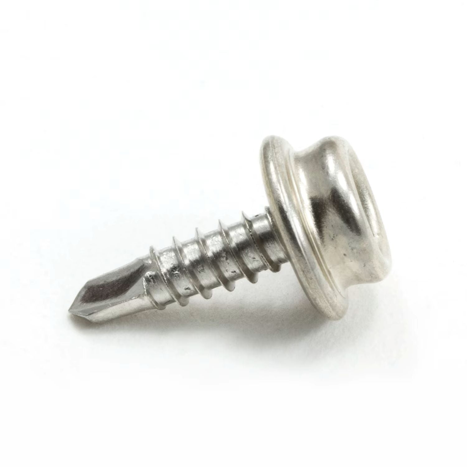 DOT Durable Screw Stud 93-X8-103027-1A Nickel-Plated Brass / Stainless Steel Teks Screw 5/8 inch 100 pack