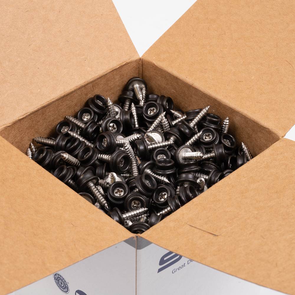 DOT Durable Screw Stud 93-X8-103937-1C Government Black Brass / Stainless Steel Screw 5/8 inch 100 pack