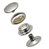 DOT Durable Snap Fastener Set - Fabric - to - Fabric (Nickel - Plated Brass)