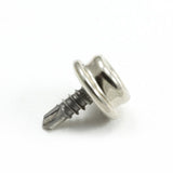 DOT Durable Screw Stud 93-X8-103015-1A Nickel-Plated Brass / Stainless Steel Teks Screw 7/16 inch 100 pack