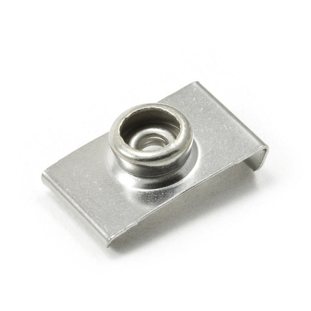 DOT Durable Windshield Clip 93-XX-10391-1A Nickel-Plated Brass Stud / Stainless Steel Clip 7/8 inch 100 pack