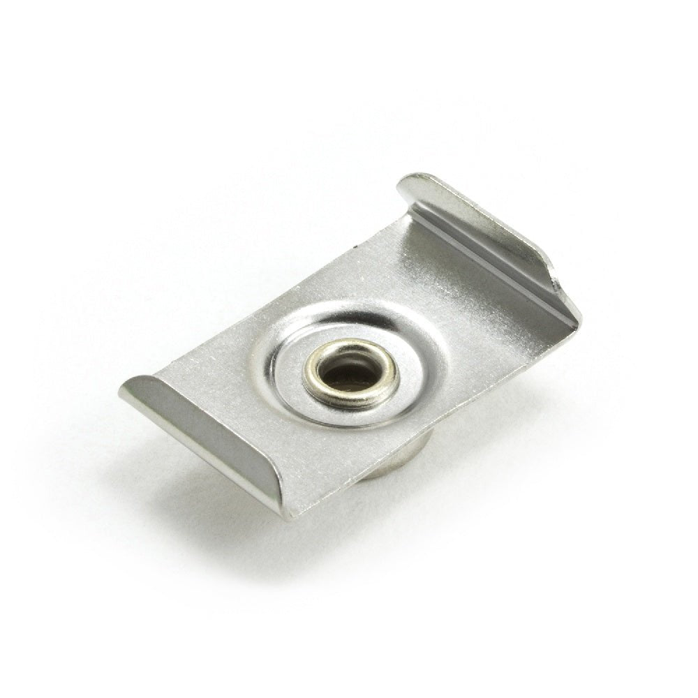 DOT Durable Windshield Clip 93-XX-10391-1A Nickel-Plated Brass Stud / Stainless Steel Clip 7/8 inch 100 pack