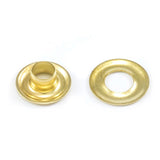 DOT Grommet with Plain Washer #00 (201070050001TXG) Bright Brass 3/16 inch 1-gross