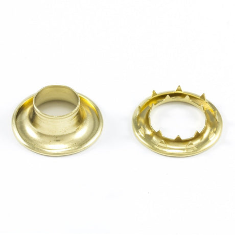 DOT Rolled Rim Grommet with Spur Washer #5 (20-M07R550001TXG) Bright Brass 5/8 inch 1-gross