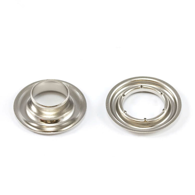 DOT Self-Piercing Grommet with Grip Tooth Washer #2 (20007SP25183TXC) Nickel-Plated Brass 3/8 Inch 500 pack
