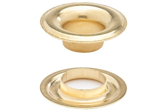 DOT Sheet Metal Grommet with Neck Washer #1 (20-007N150001XG) Bright Brass 9/32 inch 1-gross