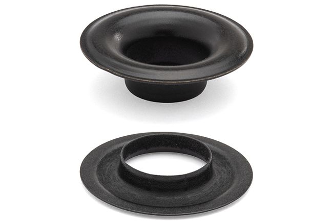 DOT Sheet Metal Grommet with Neck Washer #2 (20-007N201611XG) Government Black Brass 3/8 inch 1-gross