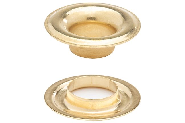 DOT Sheet Metal Grommet with Neck Washer #2 (20-007N250001XG) Bright Brass 3/8 inch 1-gross
