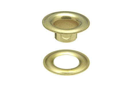 DOT Sheet Metal Grommet with Plain Washer #3 (20-0070350001XG) Bright Brass 7/16 inch 1-gross