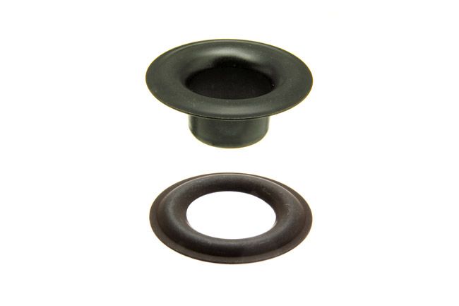 DOT Sheet Metal Grommet with Plain Washer #4 (20-0070401611XG) Government Black Brass 1/2 inch 1-gross