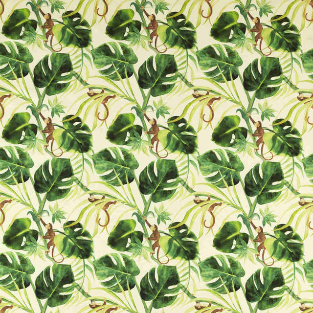 Clarke and Clarke Monkey Biz Nat F1671-01 Alfresco Collection Upholstery Fabric