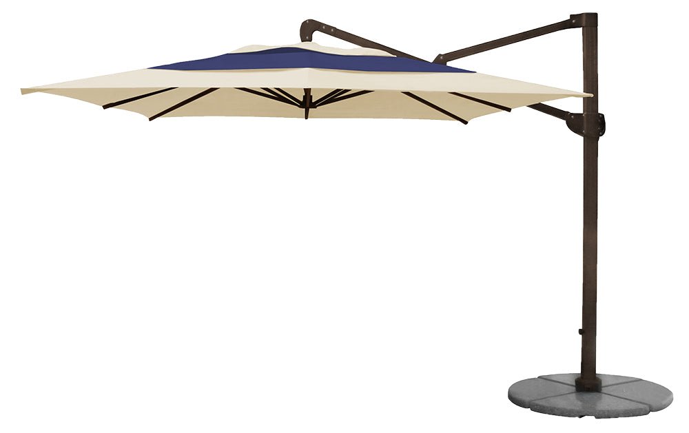 Fiberbuilt 10ft Cantilever Umbrella - Aluminum Trigger Lift Pole With Sunbrella Fabric