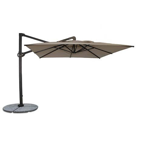 Fiberbuilt 10ft Cantilever Umbrella - Aluminum Trigger Lift Pole With Sunbrella Fabric