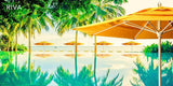 Fiberbuilt 7.5ft Square Riva Umbrella With Sunbrella Fabric