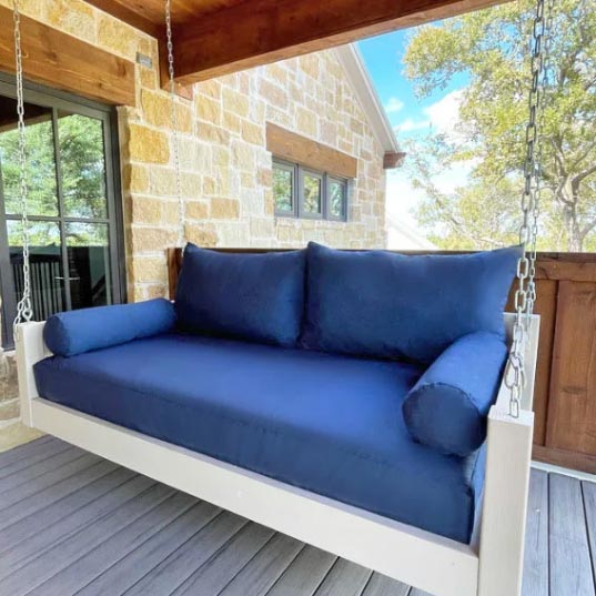 Full Size Porch Swing Bed Cushion Cover Bundle