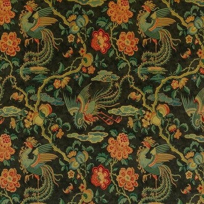GP And J Baker Chifu Velvet Charcoal/Multi Bp10854-1 Chifu Collection Multipurpose Fabric