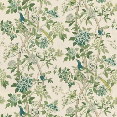 GP And J Baker Hydrangea Bird Green Bp10851-2 Chifu Collection Multipurpose Fabric