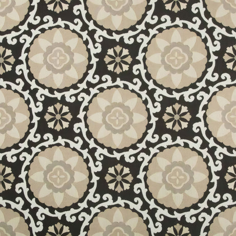 Kravet Sunbrella Exotic Suzani Coal 31969 - 816 Oceania Indoor Outdoor Collection Upholstery Fabric