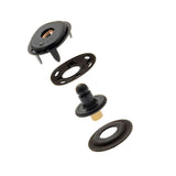 Lift - the - DOT Stud Fastener Set - Cloth - to - Cloth (Government Black Brass) 0.205 inch Stud