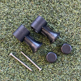 Moorea Indoor / Outdoor Curtain Hardware: 5 Foot Rod + 2 Brackets - Black
