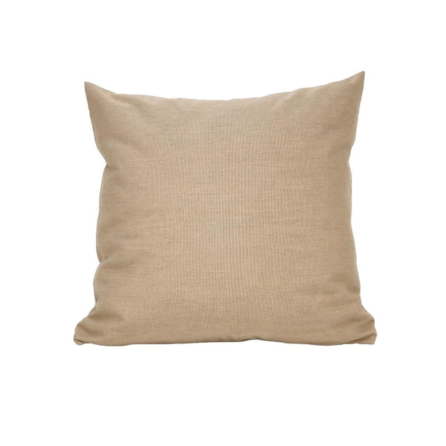 Outdoor Sunbrella RAIN Canvas Heather Beige Waterproof Fabric Throw Pillow