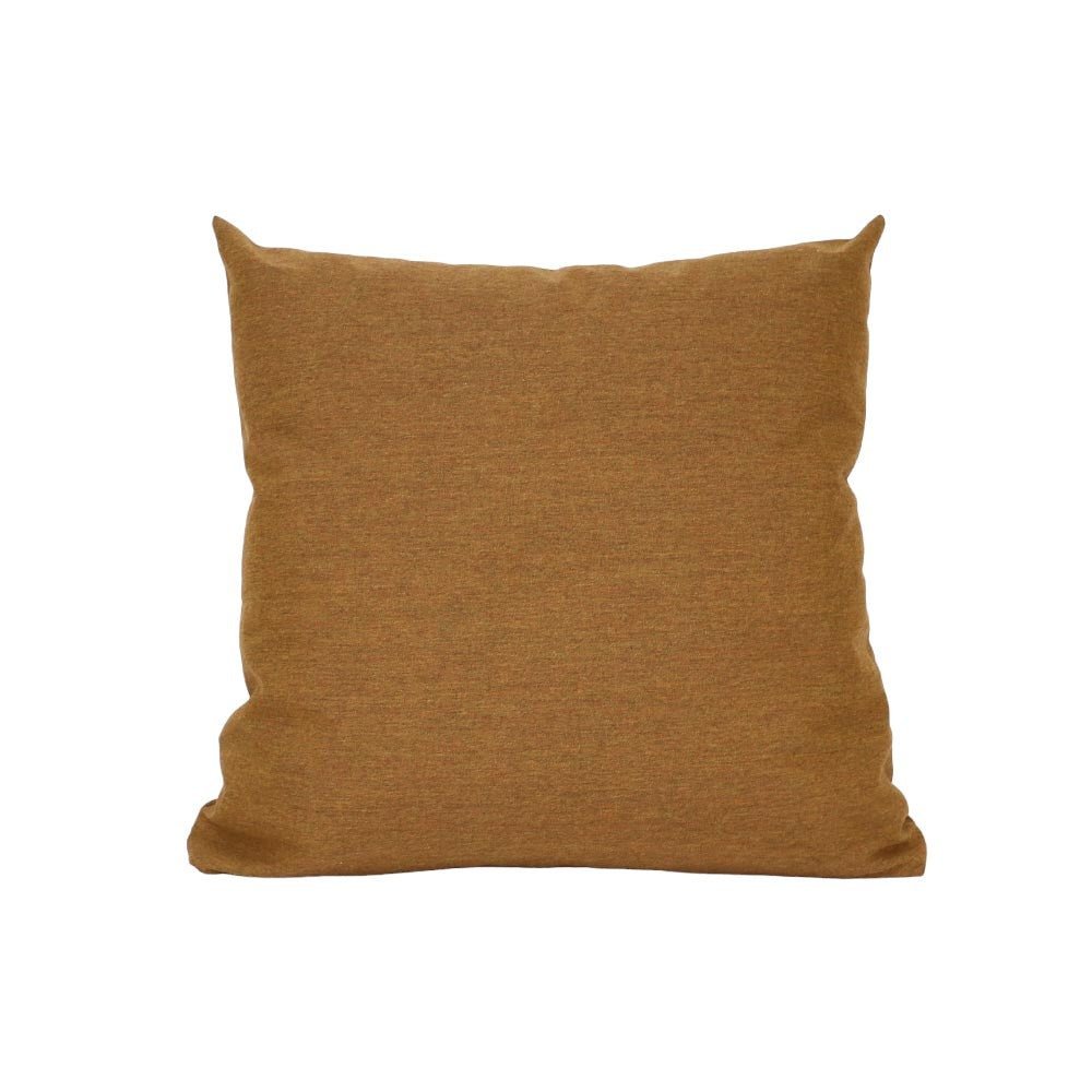 Outdoor Sunbrella RAIN Canvas Teak Waterproof Fabric Throw Pillow