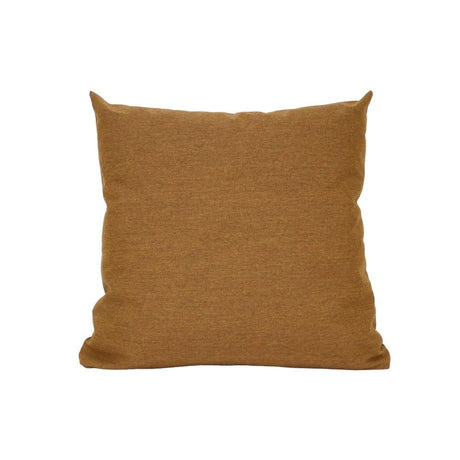 Outdoor Sunbrella RAIN Canvas Teak Waterproof Fabric Throw Pillow