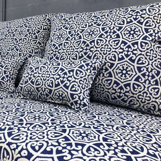 Outdura Avalon Sapphire 2481 Modern Textures Collection Upholstery Fabric