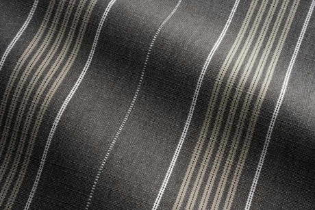 Perennials Canal Stripe Peppercorn 833-385 Vincent van Duysen Collection Upholstery Fabric