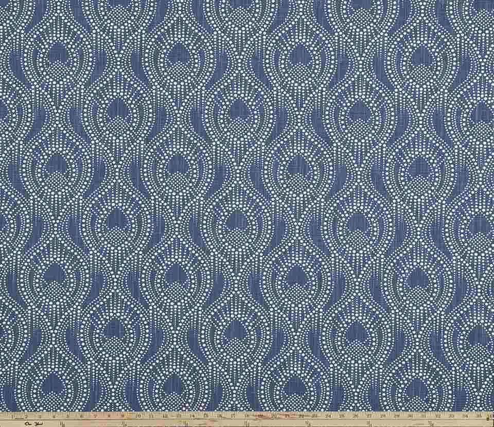 Premier Prints Alyssa Regal Navy Slub Canvas Chinoiserie Collection Multipurpose Fabric