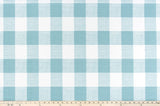 Premier Prints Anderson Aqua / Luxe Polyester Outdoor Anderson Collection Upholstery Fabric