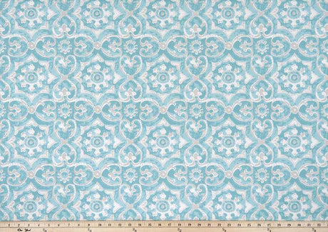 Premier Prints Athens Aqua / Polyester Serene Escape Collection Upholstery Fabric