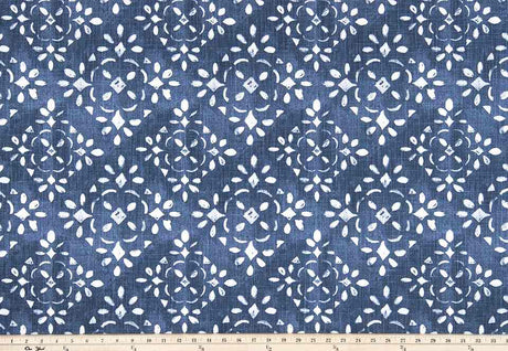 Premier Prints Avila Prussian Blue Slub Canvas Shibori Theory Collection Multipurpose Fabric