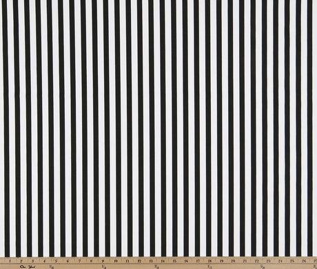 Premier Prints Basic Stripe Black Premier Basics Collection Multipurpose Fabric