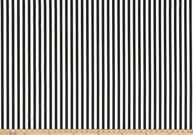 Premier Prints Basic Stripe Black Upholstery Fabric