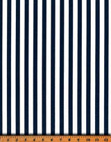 Premier Prints Basic Stripe Premier Navy Premier Basics Collection Multipurpose Fabric