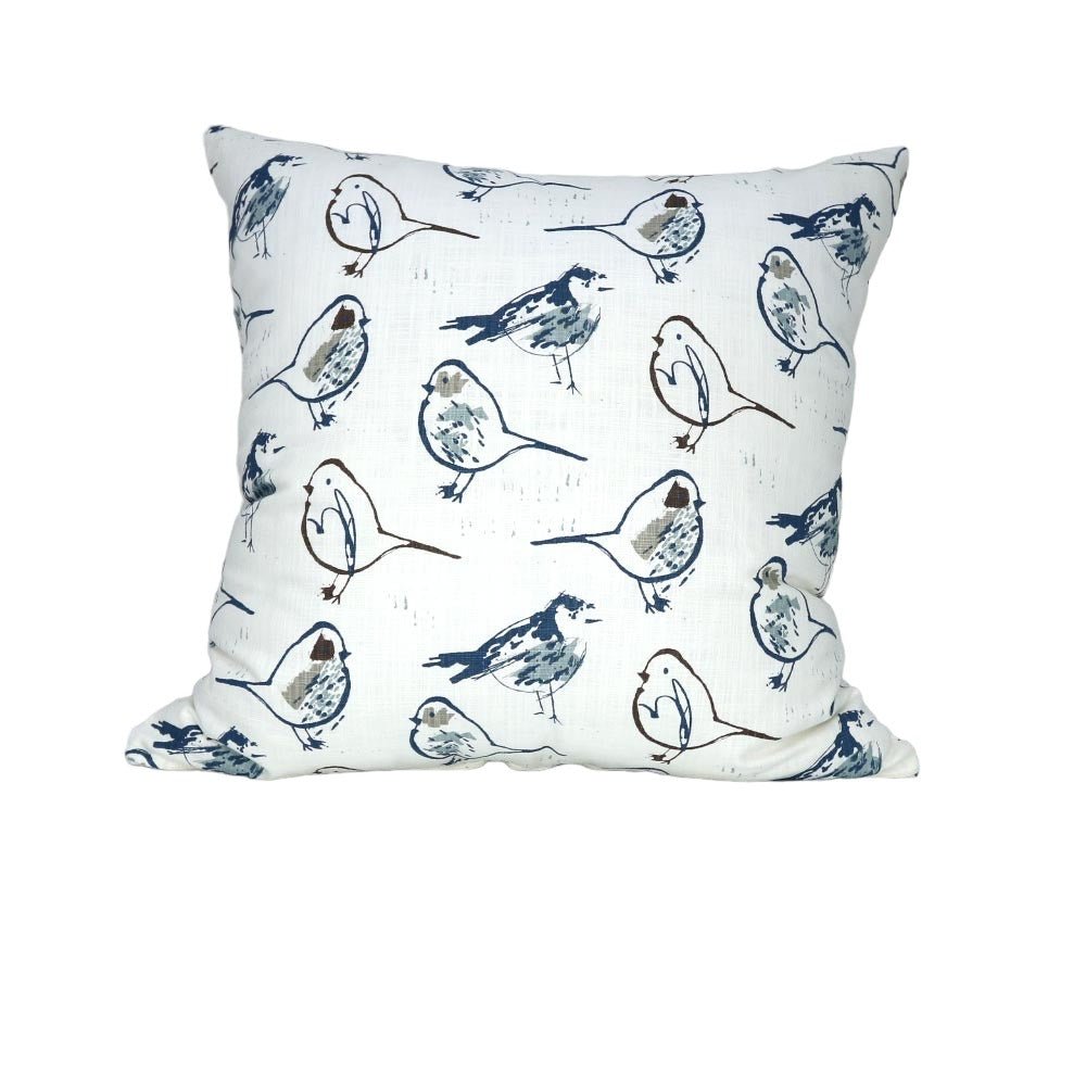 Premier Prints Bird Toile Regal Blue Slub Canvas Chinoiserie Collection Multipurpose Fabric