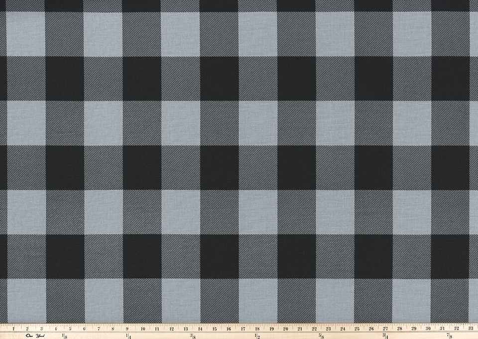 Premier Prints Buffalo Check Ash Black Premier Basics Collection Multipurpose Fabric