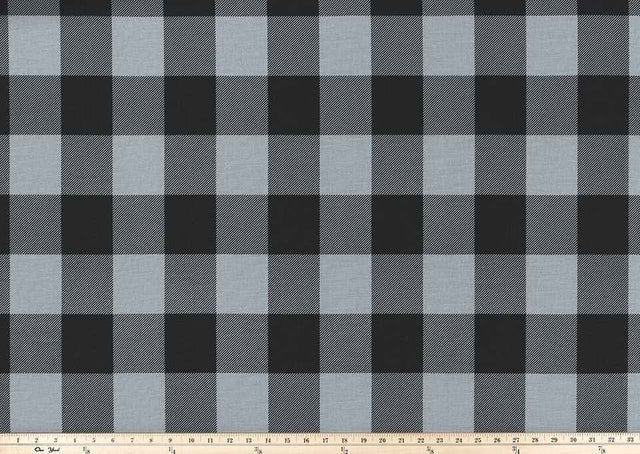 Premier Prints Buffalo Check Ash Black Premier Basics Collection Multipurpose Fabric