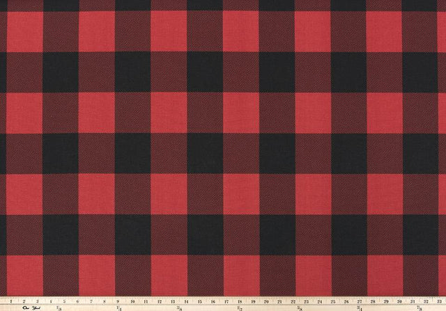 Premier Prints Buffalo Check Red Black Premier Basics Collection Multipurpose Fabric