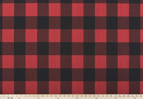 Premier Prints Buffalo Check Red Black Slub Canvas Premier Basics Collection Multipurpose Fabric
