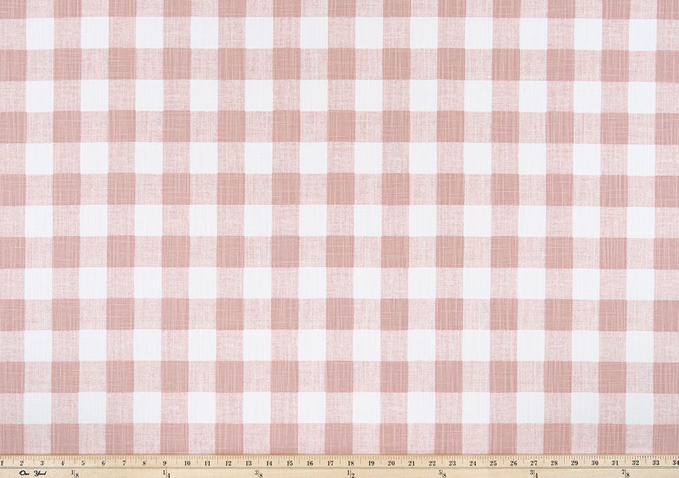 Premier Prints Buffalo Plaid Blush Slub Canvas Premier Basics Collection Multipurpose Fabric
