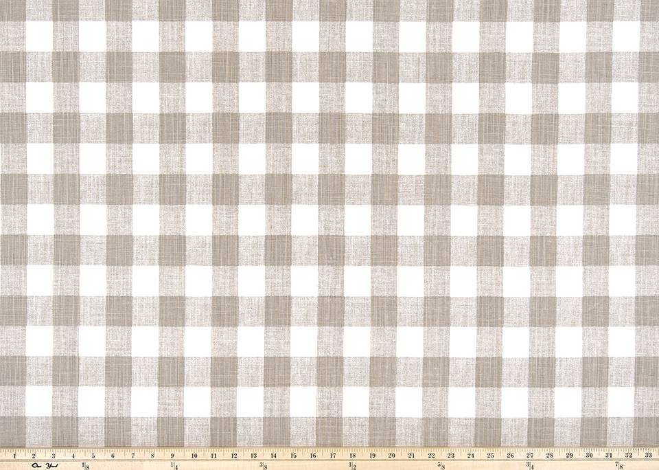Premier Prints Buffalo Plaid Ecru Slub Canvas Premier Basics Collection Multipurpose Fabric