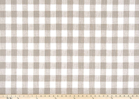 Premier Prints Buffalo Plaid Ecru Slub Canvas Premier Basics Collection Multipurpose Fabric