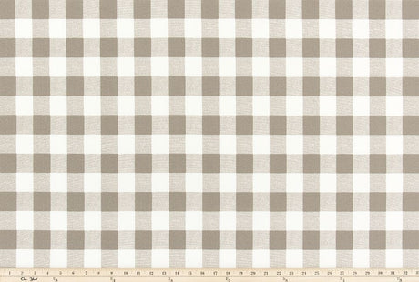 Premier Prints Buffalo Plaid Ecru Upholstery Fabric