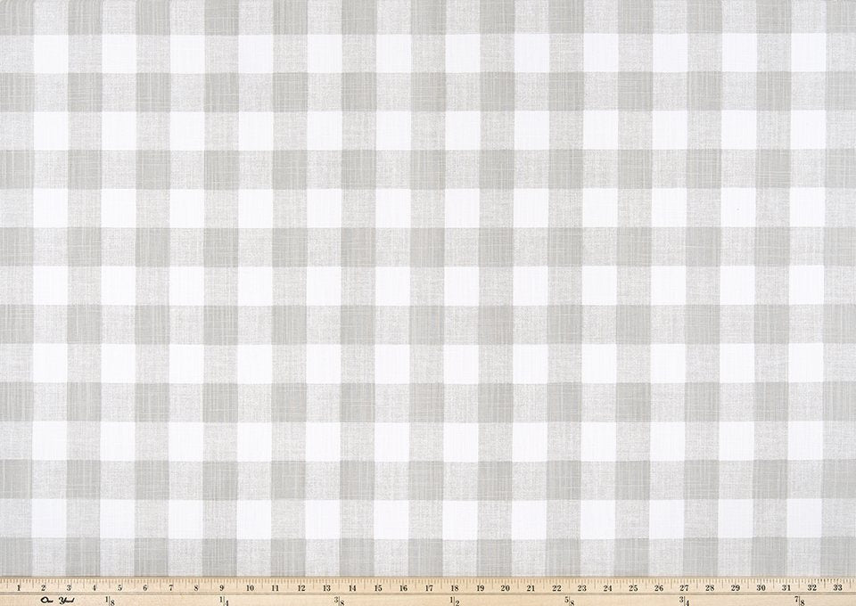 Premier Prints Buffalo Plaid French Grey Slub Canvas Premier Basics Collection Multipurpose Fabric