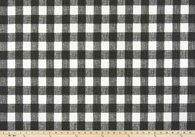 Premier Prints Buffalo Plaid Ink Slub Canvas Premier Basics Collection Multipurpose Fabric